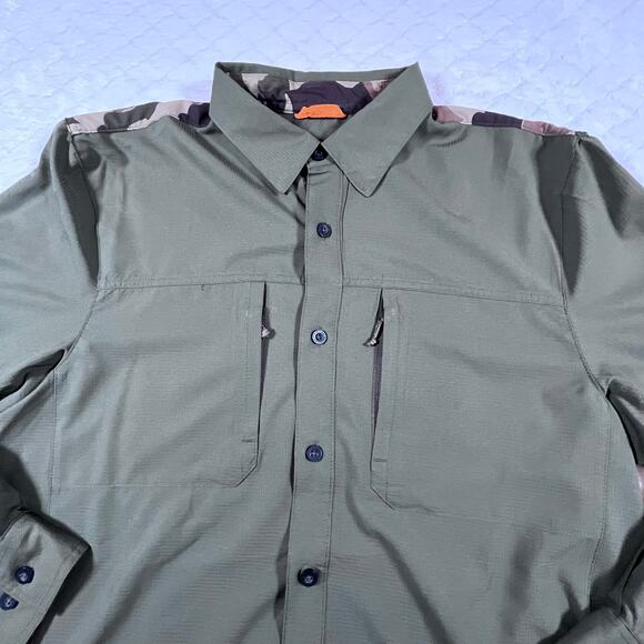 Magellan Outdoors Men's Lightweight Ripstop Button Down Long Sleeve Shirt Sz Md - Picture 2 of 6